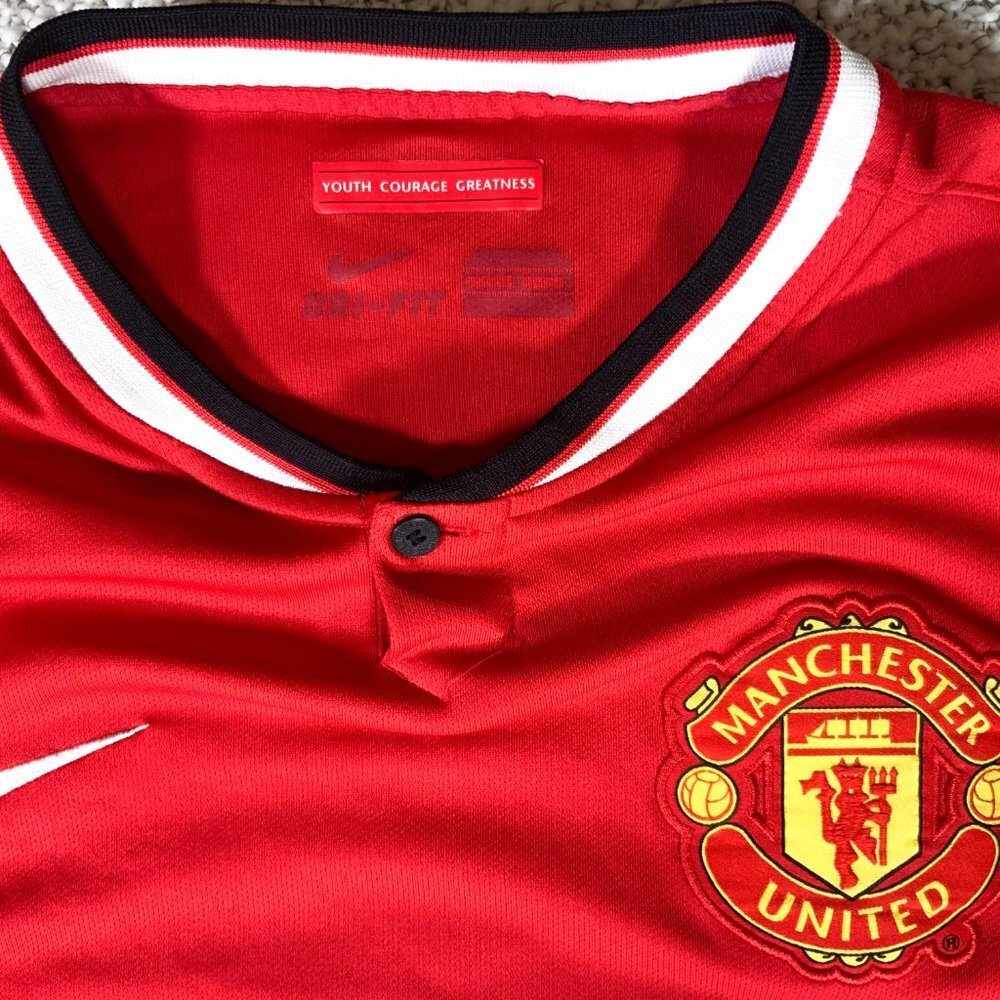 Manchester United 2014/15 Home Soccer Jersey Nike Size Large - Picture 2 of 7